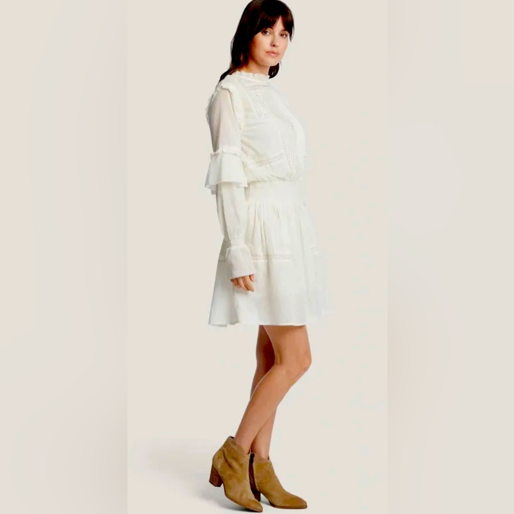 Frye ALLY Lace Ruffle Vintage Style Mini Dress
